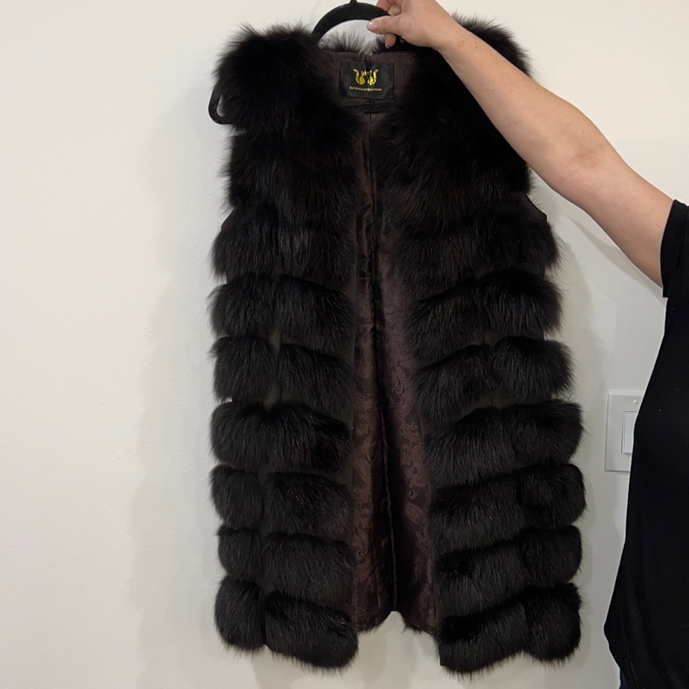 Real fox fur vest